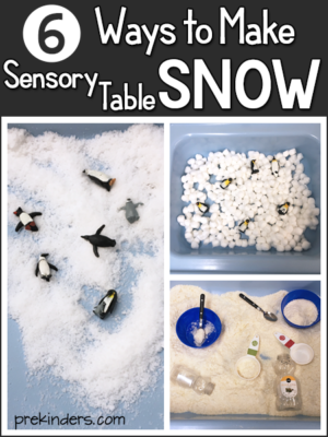 Ways to Make Snow in the Sensory Table