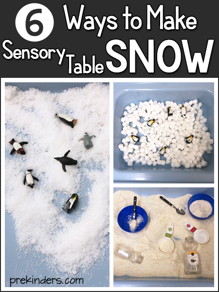 Ways to Make Snow in the Sensory Table