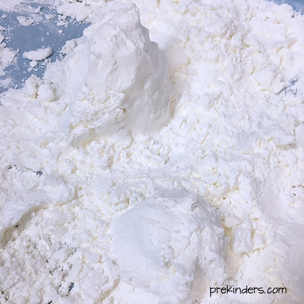 Shaving Cream & Corn Starch "Snow" for the Sensory Table