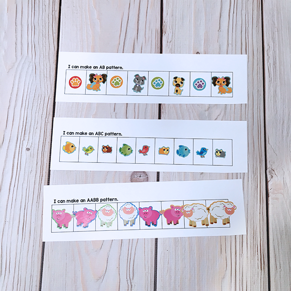 Pattern Grid Printable with stickers