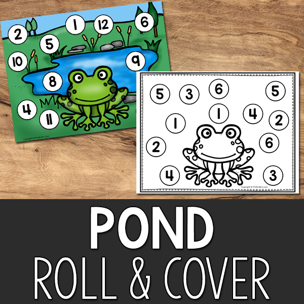 Pond Roll and Cover Game Printable