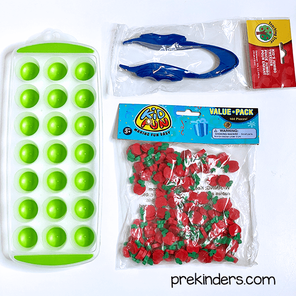 Apple Fine Motor mini erasers and tongs