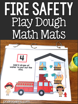 Fire Safety Play Dough Mats