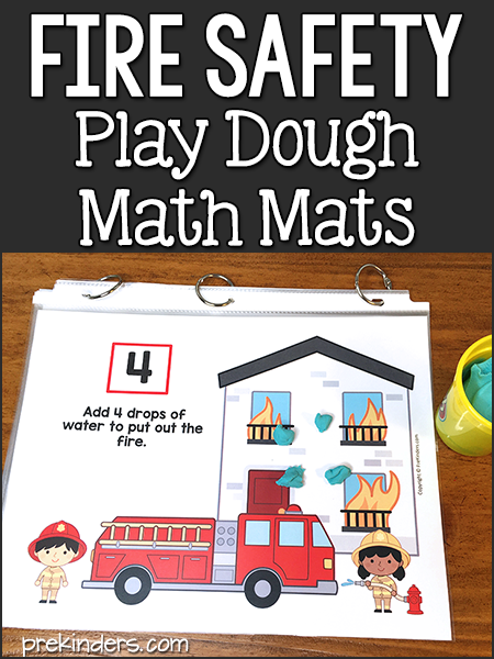 fire safety play dough math mats