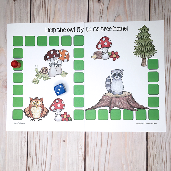 Forest Path Game for Counting Skills