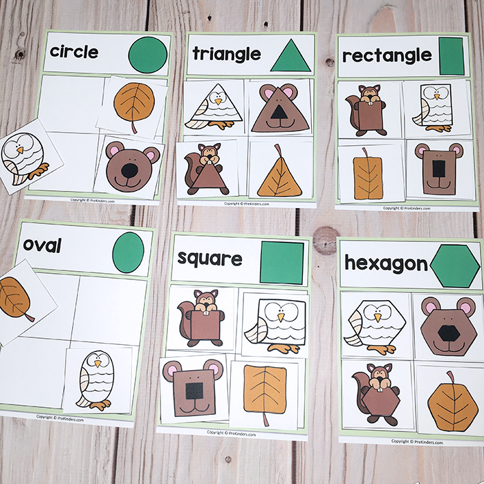 Forest Shapes Printable Game