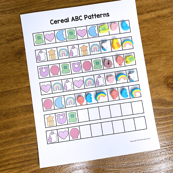 Cereal Math Pattern Mats