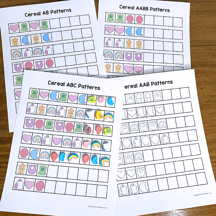 Cereal Math Pattern Mats