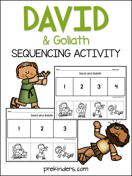 David and Goliath Bible Story Sequencing Activity