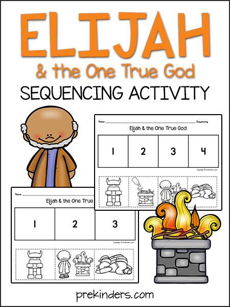 Elijah Bible Story Sequencing Activity
