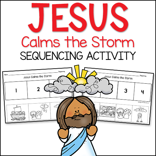 Jesus Calms Storm Bible Story Sequencing Activity