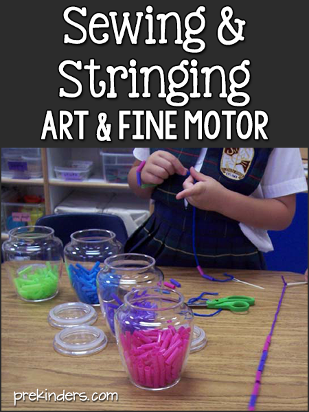 Sewing and Stringing: Fine Motor in Preschool