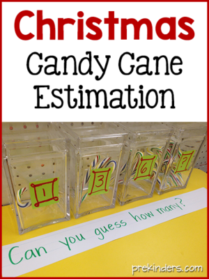 Christmas Candy Cane Estimation Jars