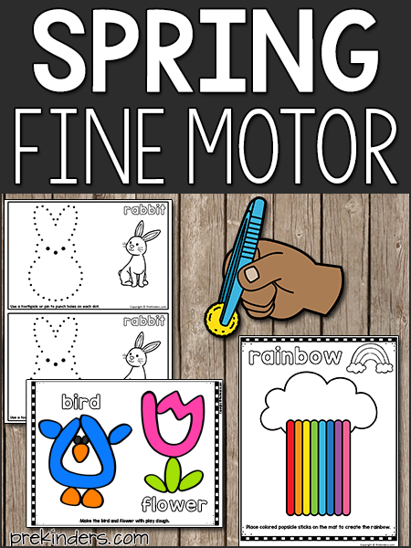 Spring Fine Motor Activities- Lacing Cards and Punch Cards - Rhody