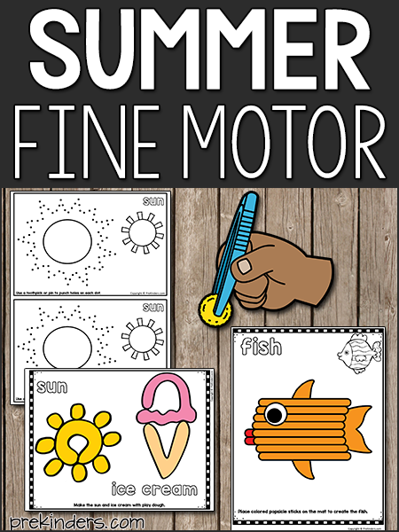 Summer Fine Motor Activities- Lacing Cards and Punch Cards - Rhody