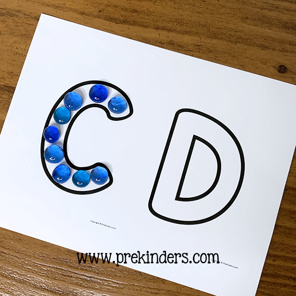 letter outline printable