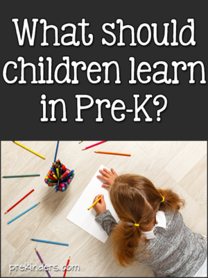 What should Pre-K children learn? Pre-K Curriculum