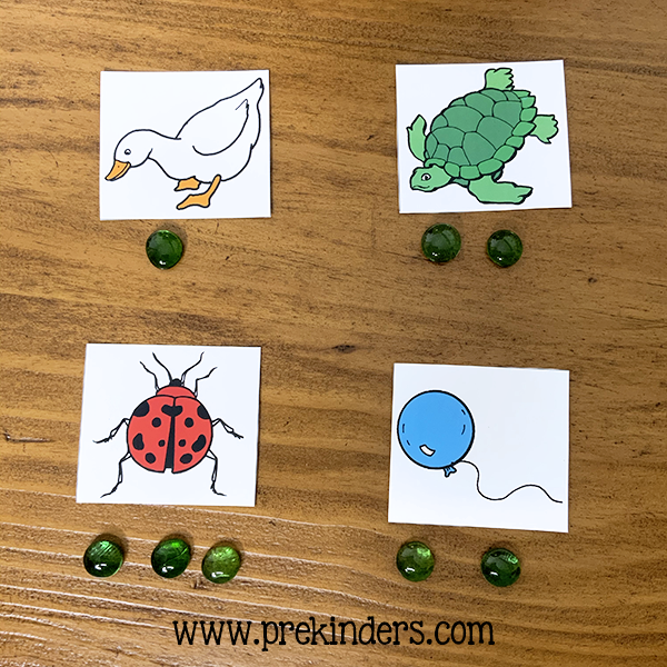 Covid-19 Teaching with Flat Marbles: Syllables Activity