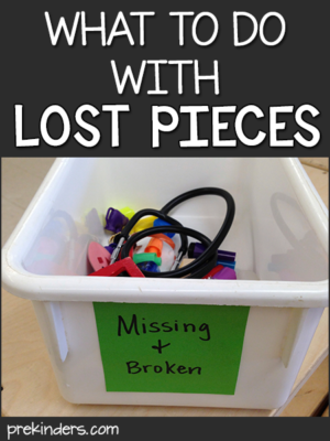 What to do with lost pieces in the classroom