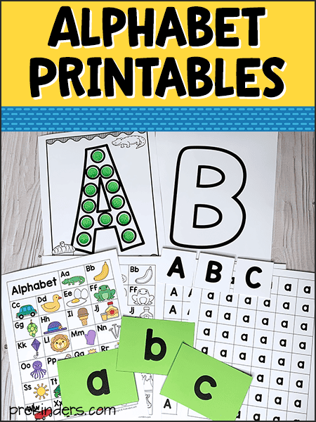 alphabet printables for pre k preschool kindergarten prekinders