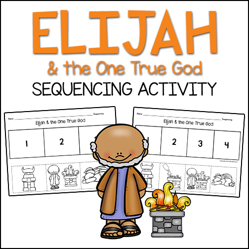 Elijah Bible Story Sequencing Activity