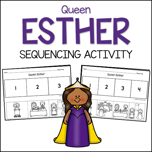 Esther Bible Story Sequencing Activity