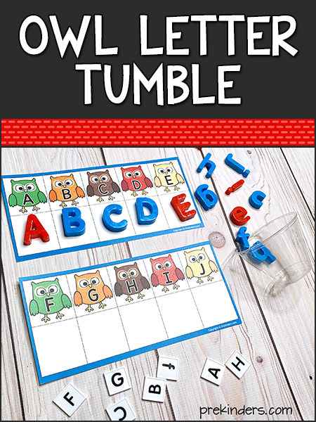 Owl Letter Tumble printable game