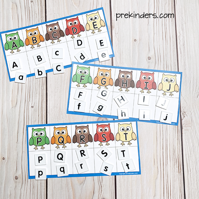 Owl Letter Tumble Game - PreKinders