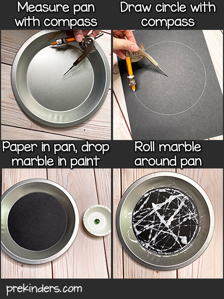 Steps to make Spider Web Marble Paint