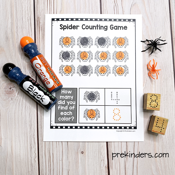 Spider Ring Game with recording sheet