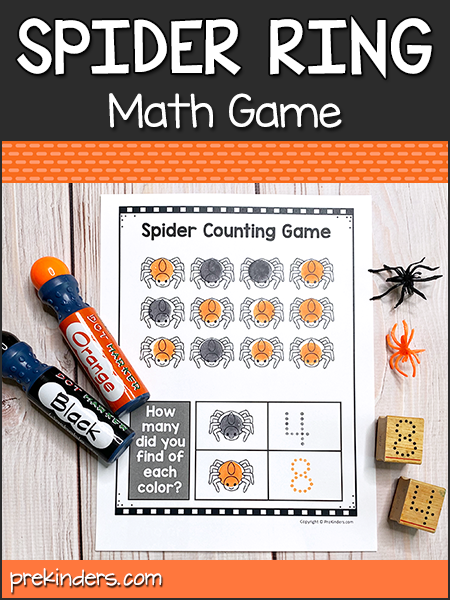 Spider Ring Counting Game @ PreKinders.com
