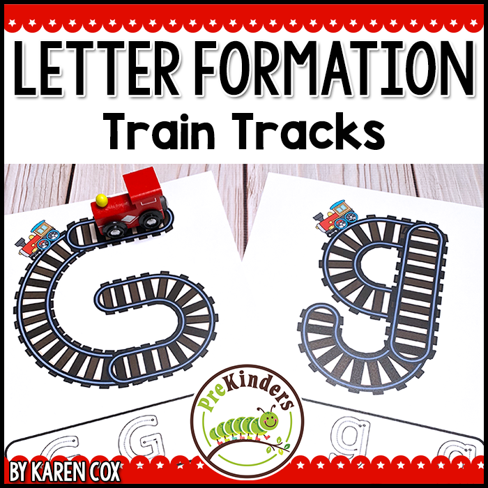 tpt Train Track Letter Formation printables