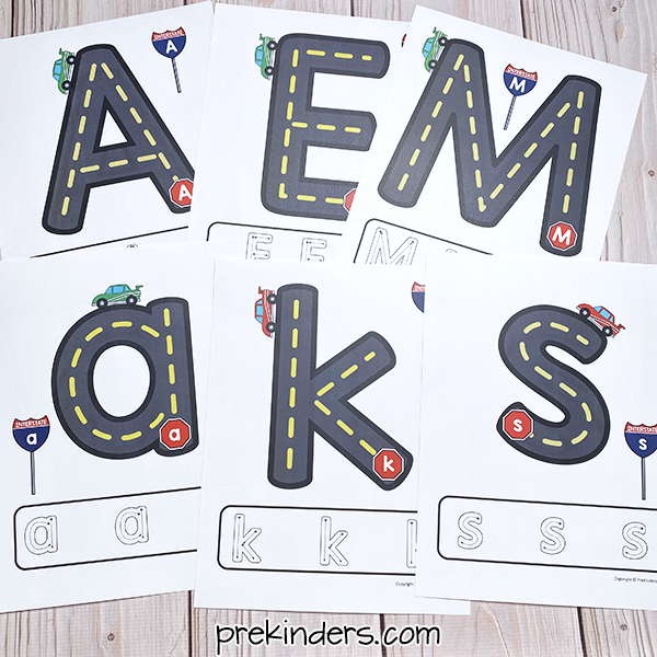 Letter Roads Printable mat