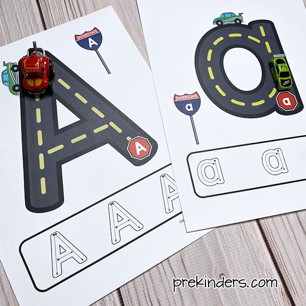 Letter Roads Printable mat