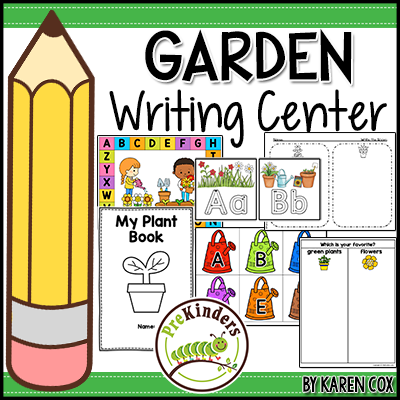 Writing Center Garden Plant printable activities