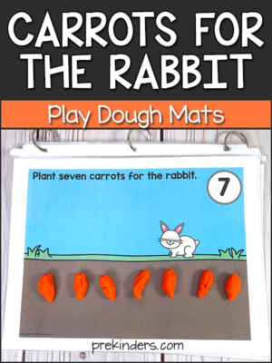 Carrots for the Rabbit: Spring Play Dough Mats