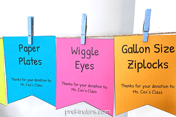 Classroom Wish List Banner