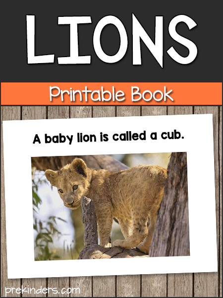 Lions Printable Book