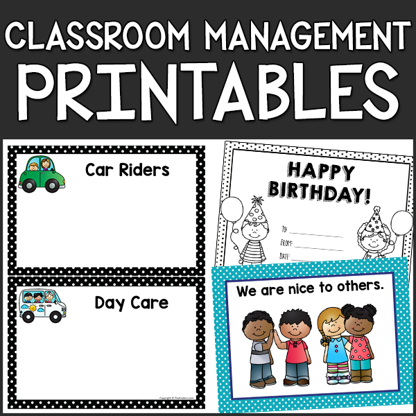 Classroom Management Printables