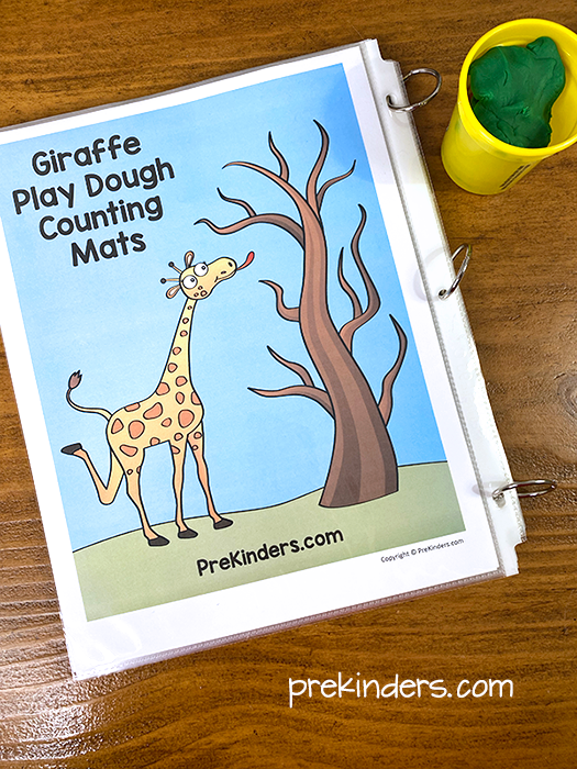 Giraffe Play Dough Mats