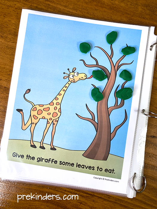 Giraffe Play Dough Mats