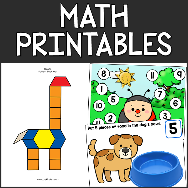 Math Preschool Printables