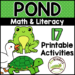 Pond Turtle Play Dough Math Mats - PreKinders Preschool Activities