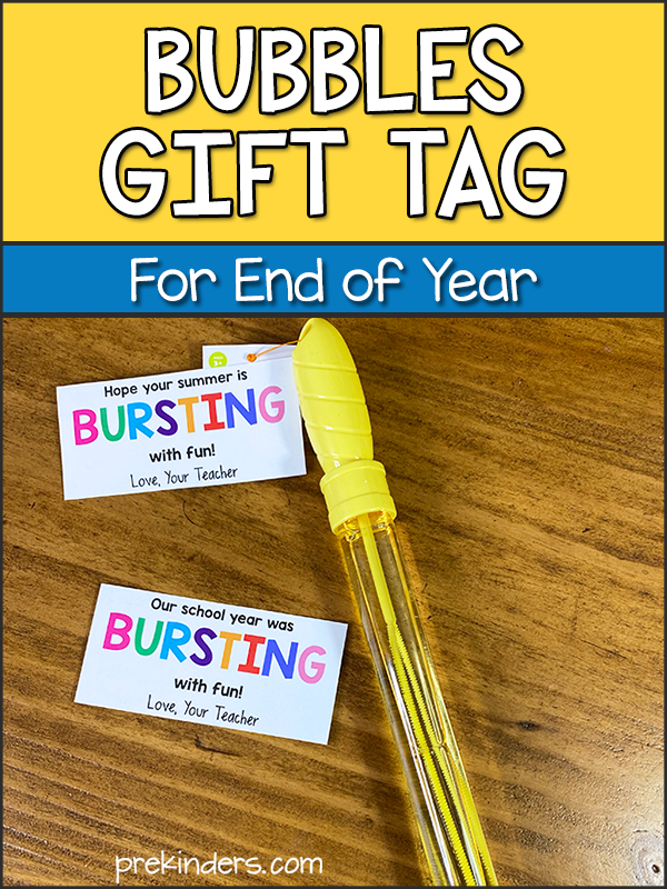 Bubble End of Year Gift Tag