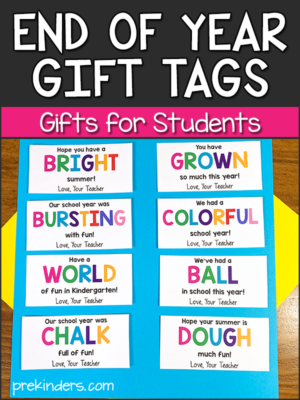 End of Year Student Gift Tags