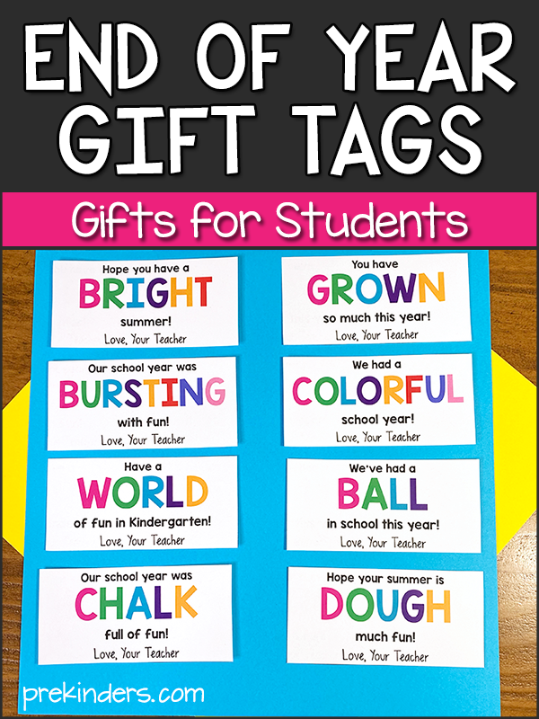 Student Gift Tags Editable End of School Year Tags End of School Gift Tags Gift Tags Last Day of School Printable Teacher Tags
