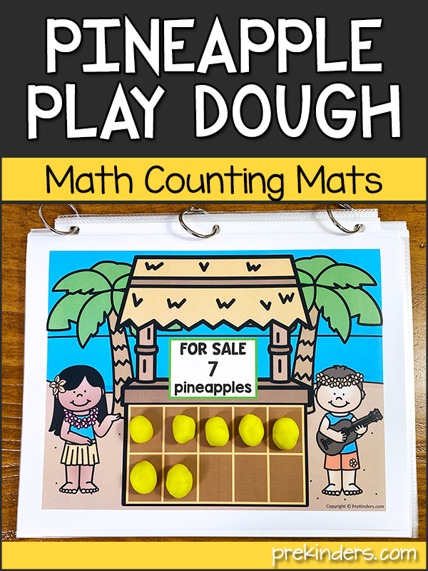 Summer Pineapple Play Dough Math Mats