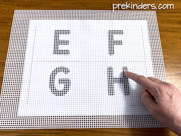 Plastic Canvas Tactile Letters