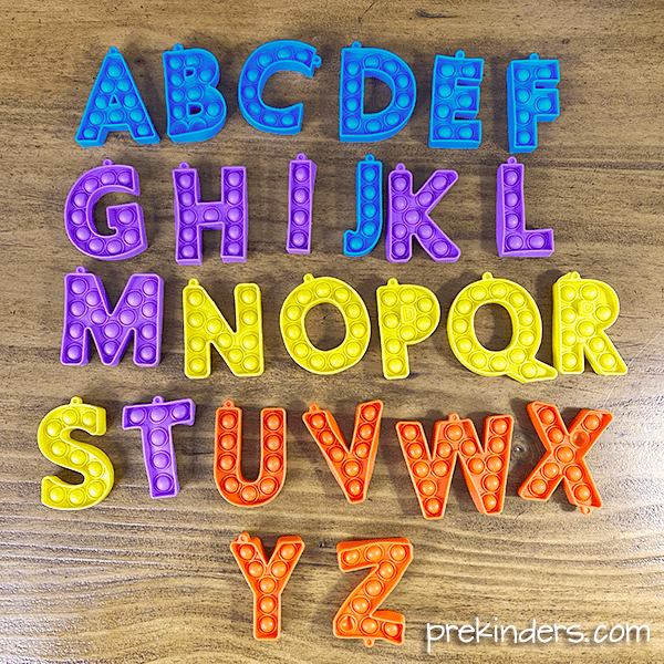 Popit Alphabet for Tactile Letter