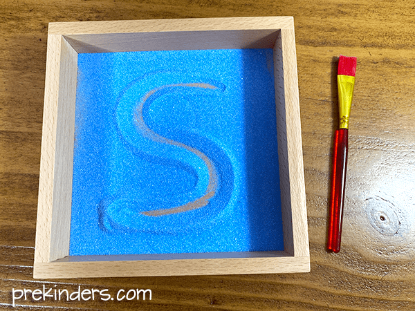 Sensory Writing Trays Sand Tray with brush